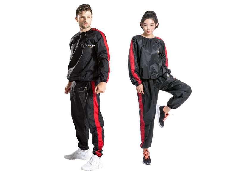 DNRZY F.I.T Sauna Suit for Men and Women Sweat Sauna Jacket Pant Workout Clothes Non Rip Weight Loss Sweat Suit for Gym Exercise