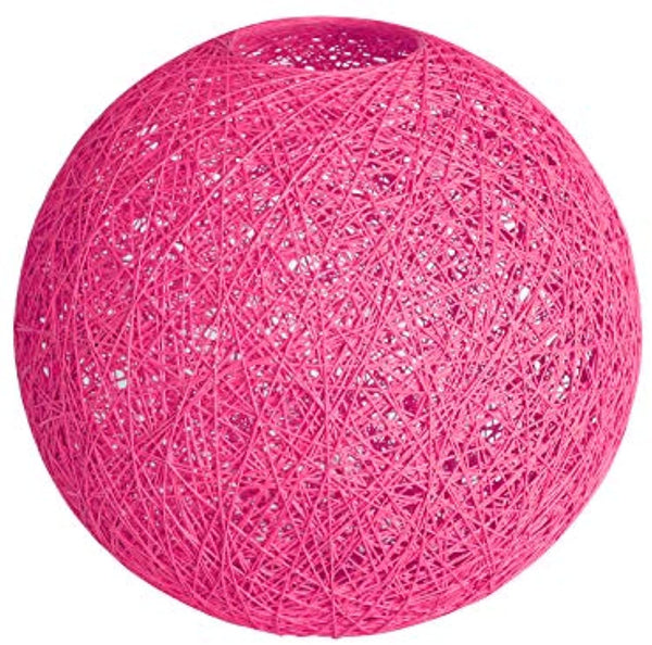 Lighting Fixture Replacement, Round Globe Shade, Hemp Globe Lamp Shade,Globe Lamp Shade Replacement (Pink)